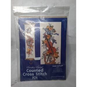 Vintage Candamar Something Special Counted Cross Stitch Kit Music Bell Pull 6x22